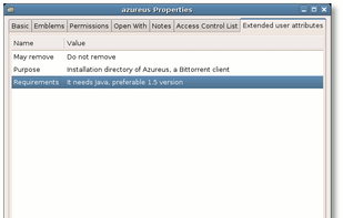 Extended user attributes