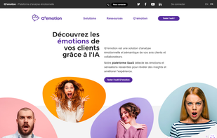Q°emotion's website homepage