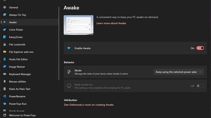 PowerToys -  Awake screenshot 1
