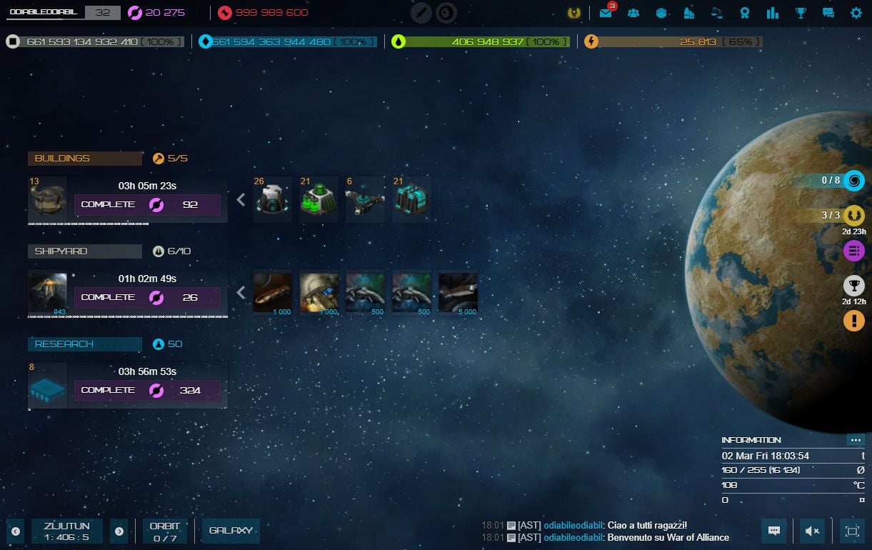 Astrogame Online Space Game - Private OGame Server