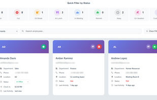 Staff Glance - Card View