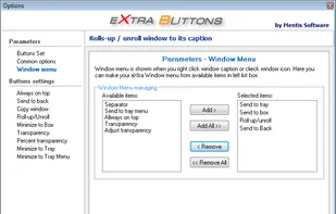 Options - Window Menu
