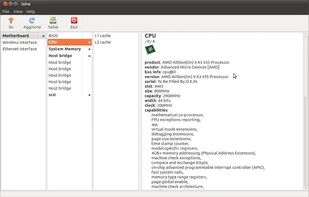 lshw-gtk showing CPU informations