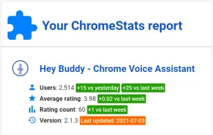 ChromeStats screenshot 1