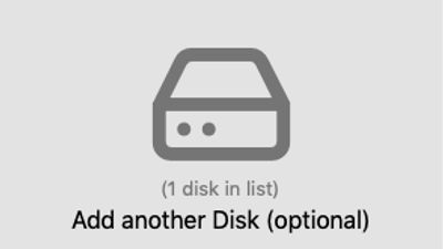 Add one disk for Backup or Restore