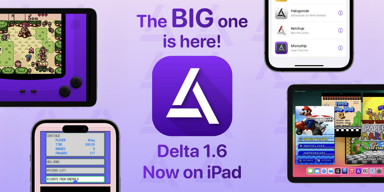 Delta Emulator launches 1.6v with iPad support, including multi-window ...