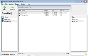 Softdiv MP3 to WAV Converter screenshot 1