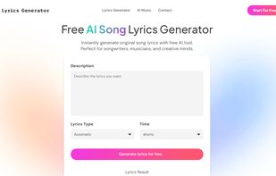  AI Lyrics Generator screenshot 1