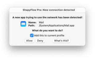 New connection notification