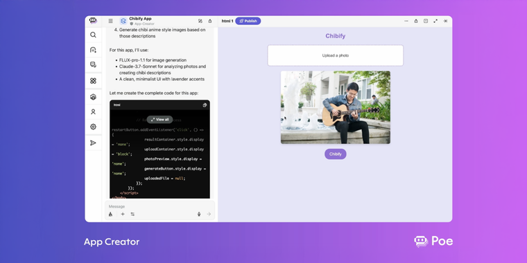 Poe now lets users build and share AI-powered applications that use the latest AI models image
