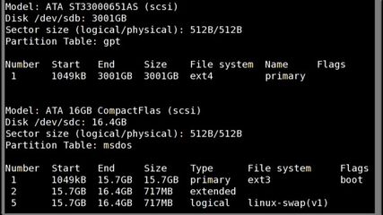 GNU Parted screenshot 1