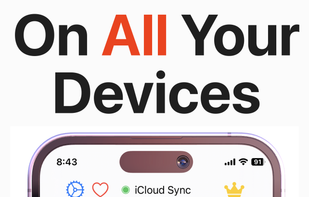 The app works on iPhone/iPad, Mac and Apple Watch. Data is synced in real-time between devices through iCloud.