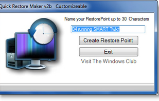 Quick Restore Maker screenshot 1