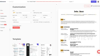 Customize your resume in minutes