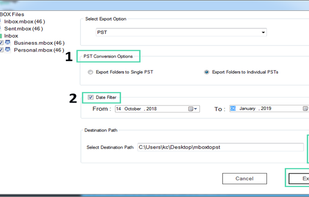 MailsSoftware MBOX to PST Converter screenshot 1