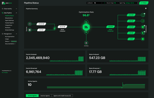 Process 100% of your log data as soon as it’s created at the source