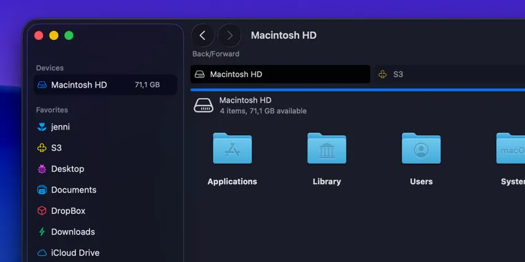 ForkLift 4.4.2 adds direct custom icons for favorites, new Amazon S3 regions and bug fixes image