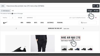CSS Selector Wizard window