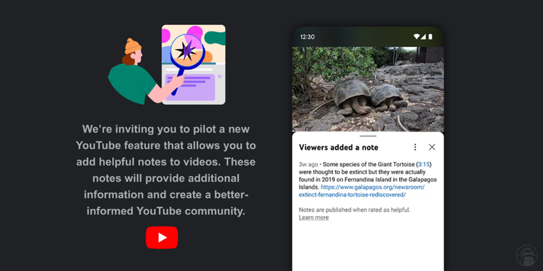 YouTube is currently testing its Community Notes feature among a select group of users image