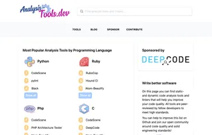 analysis-tools.dev screenshot 1