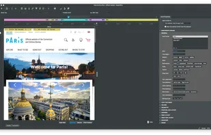 BlueGriffon editing one of the Media Queries of a responsive Web site