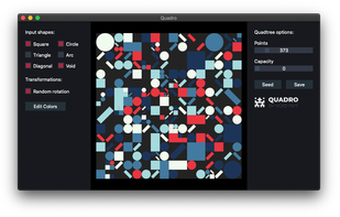 Colored shapes quadtree pattern generation