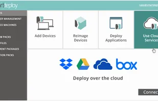 Integrate with your existing Box, Dropbox, Google Drive, or OneDrive to deploy Windows OS images, Application Packs, and Platform Packs to PCs with wired or wireless connections, with or without a VPN connection.