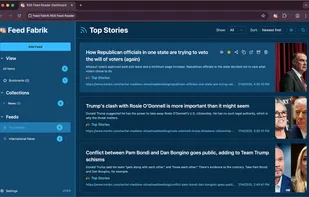 Easily mark an individual item as read or all items in the current view. Filter and sort as well.
