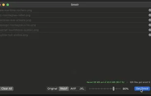 Conversion and optimization of batch image files with Smolr