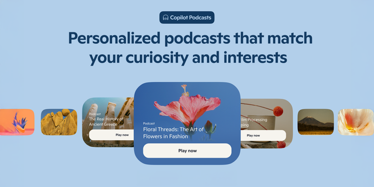 Microsoft tests new Copilot podcast feature for AI-generated conversations on any topic image