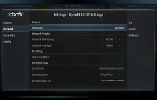 OpenELEC screenshot 1