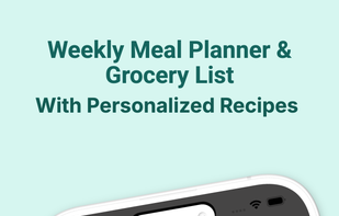 Manually create a meal plan or automatically generate a meal plan based on your preferences