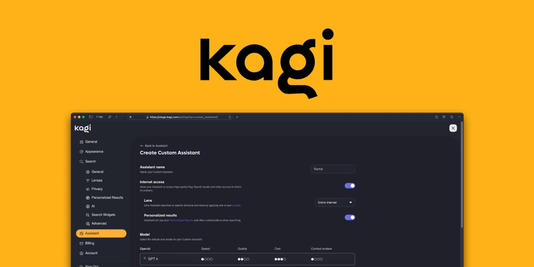 Search engine Kagi launches preview of enhanced AI Assistant with advanced features image