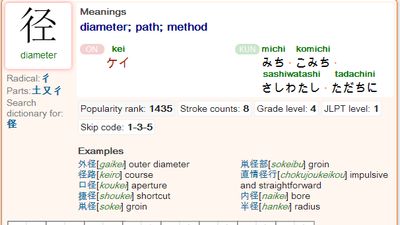 Kanji result 