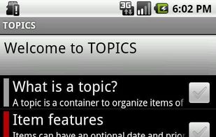 Topics screenshot 1