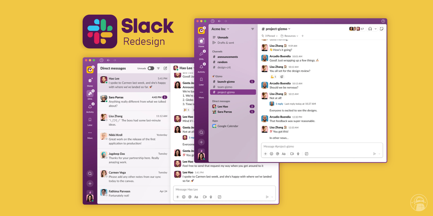 Slack undergoes its biggest redesign in years, introducing a new 