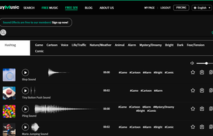 Sound Effect Searching Page