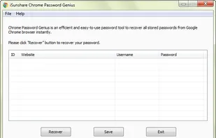 iSunshare Chrome Password Genius screenshot 1