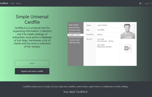 Cardfile.it screenshot 2