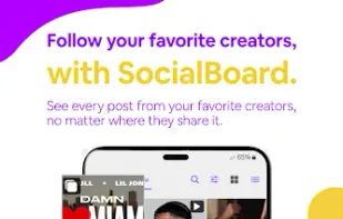 Follow your favorite creators, with SocialBoard. See every post from your favorite creators, no matter where they share it.