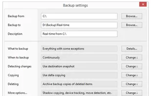 Backup configuration
