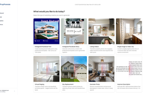 AI-powered real estate marketing tools offered by PropPromote