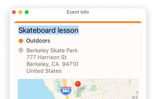 Info Panel.