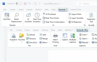 Kutools for Word screenshot 1