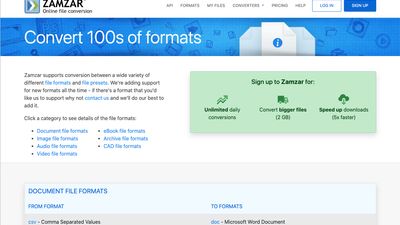 Support for hundreds of different formats - document, video, image, audio and more.