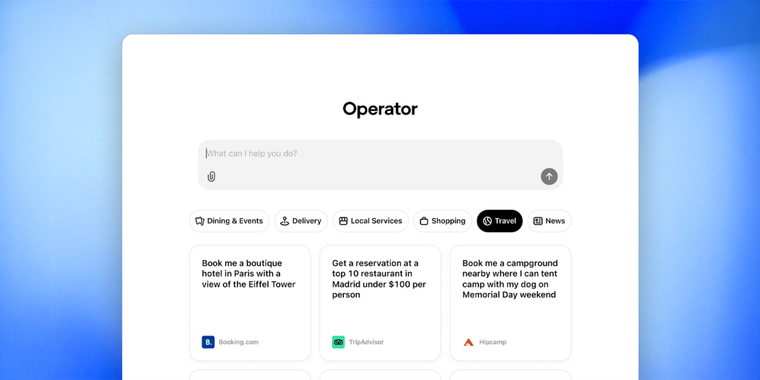 OpenAI launches Operator, a new AI agent to browse and interact with websites via ChatGPT image