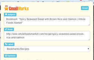 GmailMarks screenshot 1