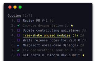 Taskbook screenshot 1