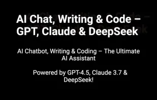 You can use Ai chat , writing code-GPT, claude and Deepseek and more model free