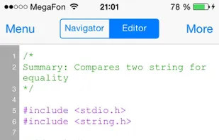 CppCode screenshot 1